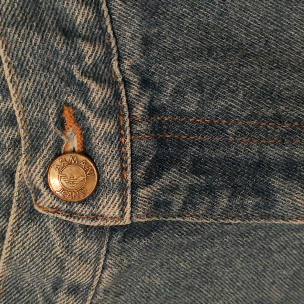 Giorgio Armani VTG 90s Denim Spa V Durini N 24 Milano Made In Italy COTTON 32x32 - Picture 6 of 16